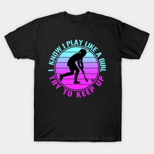 Vintage Hockey Girl T-Shirt